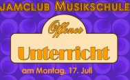 Offener Musikunterricht - unsere Sonderaktion ab Montag 17. Juli 2017